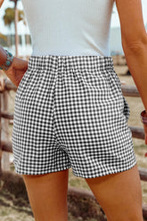 Plaid High Waist Shorts OutfitFlow